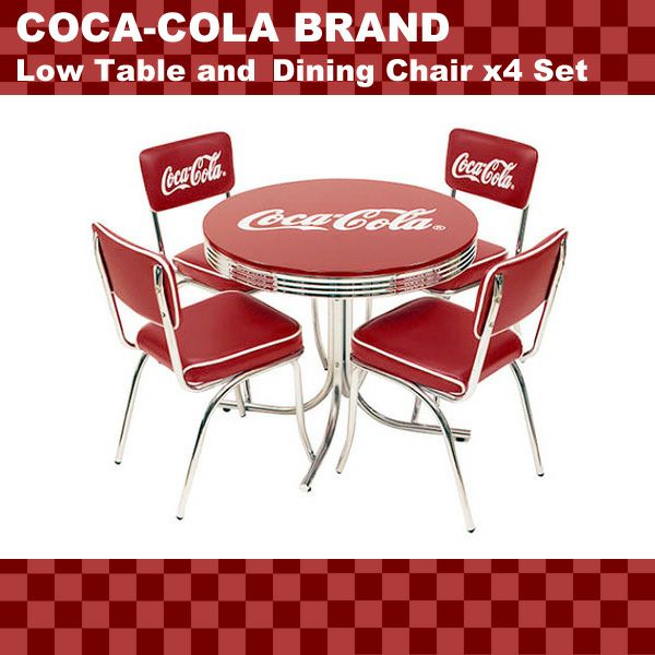 COCA-COLA BRAND コカコーラブランド ローテーブル＆ダイニングチェア4 