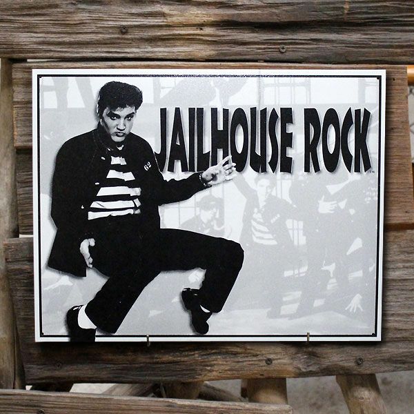 メタルサイン 「エルビスプレスリー Jailhouse Rock」 #878 ／ブリキ看板／ロック・ミュージック／ | アメリカン雑貨COLOUR  カラー