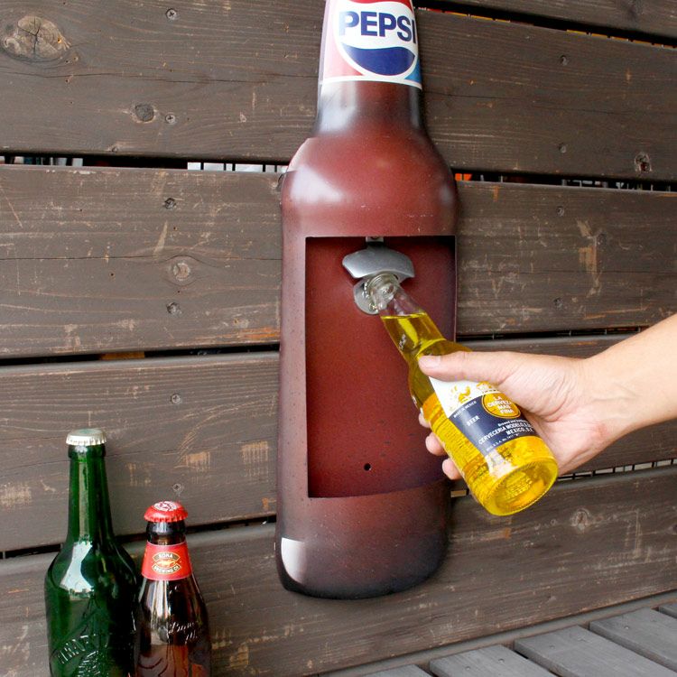 ビッグボトル型 ボトルキャップオープナー ペプシコーラ ロゴ #167369 高さ61×幅17.5cm 栓抜き オブジェ アメリカ雑貨 アメリカン雑貨  | アメリカン雑貨COLOUR カラー