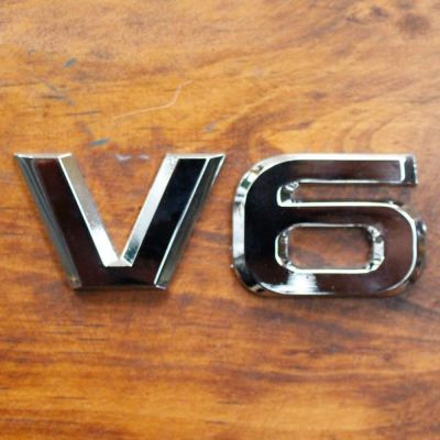3D エンブレムステッカー 「V6」 カーアクセサリー 立体ステッカー