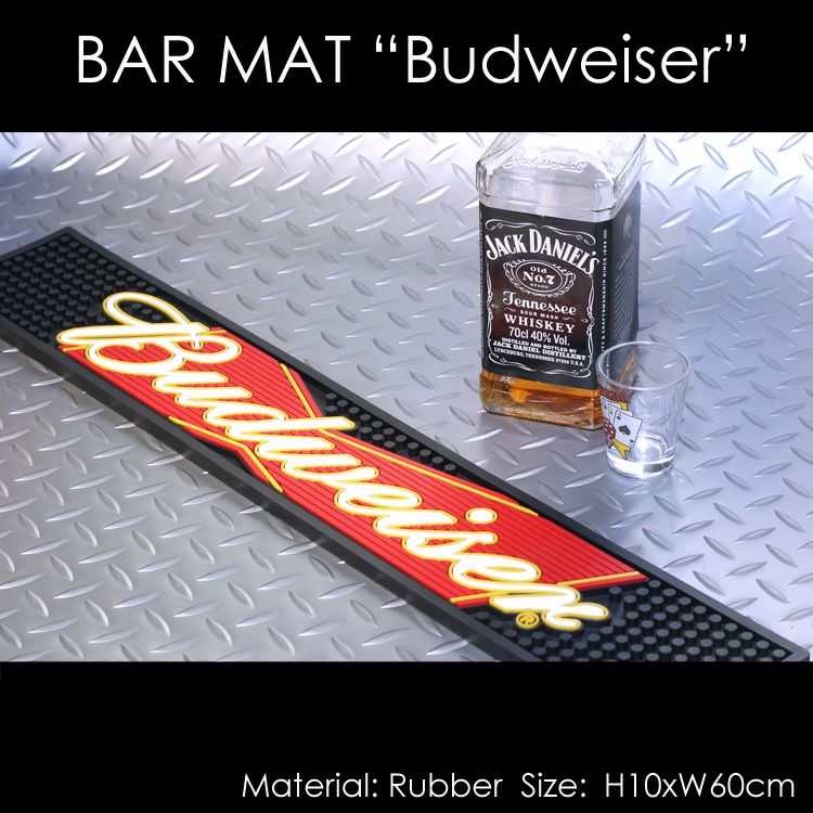 バーマット 「Budweiser バドワイザー」 ビール カクテル BAR GOODS