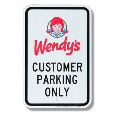 パーキングサイン Wendy's ウェンディーズ 44.5×30.5cm アメリカ製 ...