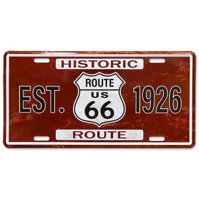ライセンスプレート EST.Route 66 1926 ルート66 ナンバープレート型看板 66-AD-LP007 縦15.5×横30.5cm  アルミ製 CMプレート アメリカ雑貨 アメリカン雑貨 | アメリカン雑貨COLOUR カラー
