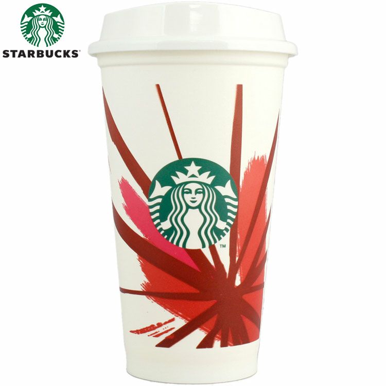 Starbucks スターバックス タンブラー キャップ付き 473ml 16oz バースト柄 北米スタバグッズ スタバ マイボトル アメリカン雑貨 アメリカン雑貨colour カラー