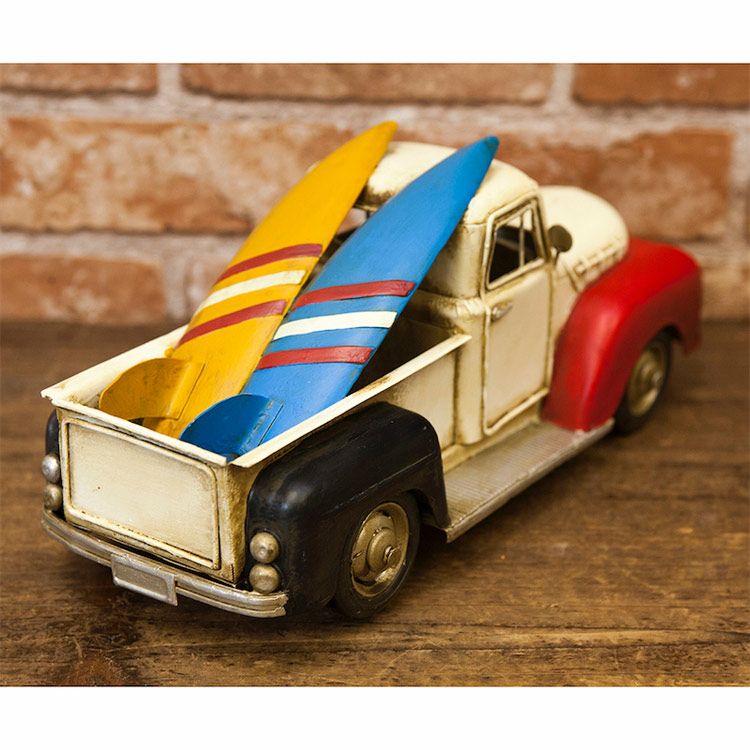 792円 出色 ブリキのおもちゃヴィンテージカー サーフトラック Surf Truck BLUE 0410A-7138 ブリキ製インテリア