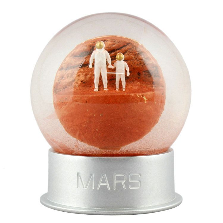 オブジェ MARS DUST GLOBE マーズ ダストグローブ 火星のスノーグローブ ドーム直径10cm ガラス、ポリレジン スノードーム オブジェ  置物 おしゃれ アメリカン雑貨COLOUR カラー
