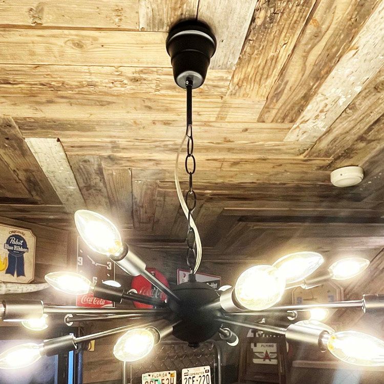 天井照明 SPUTNIK LAMP スプートニクランプ 18バルブ ブラック 