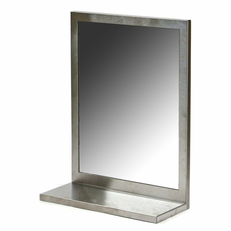 鏡 洗面用 アナハイム ステンレスミラー W31×D13.5×H41cm ステンレス製