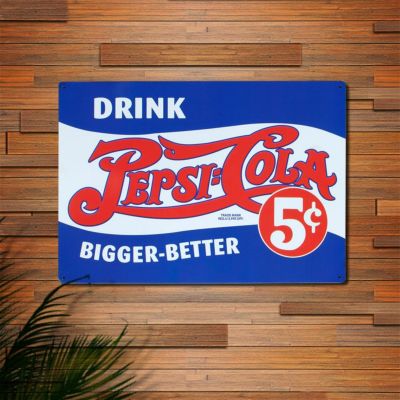 ウォーザード PEPSI ペプシコーラ メタルサインプレート 旧ロゴ NO