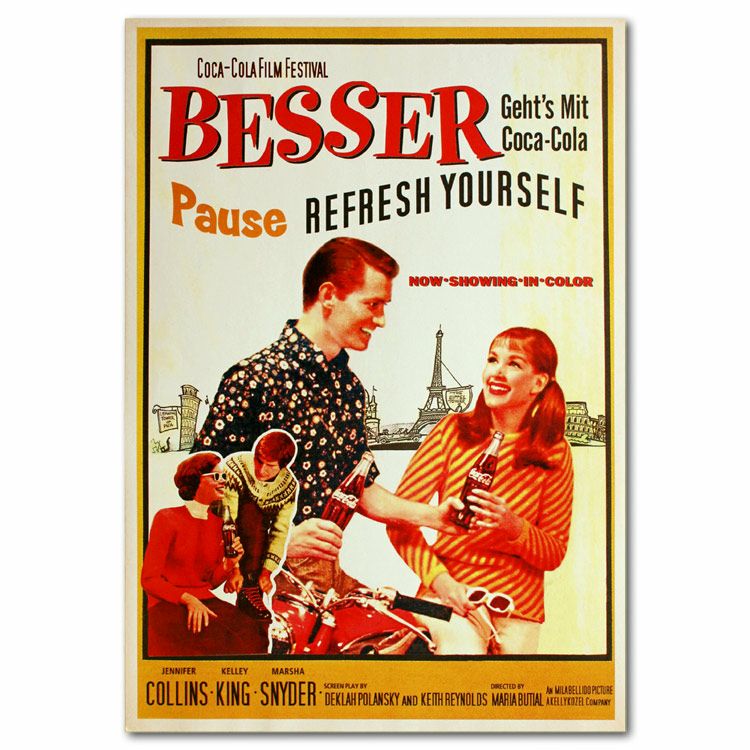 コカコーラブランド アドバタイジング ミニポスター BESSER 縦33.9×横