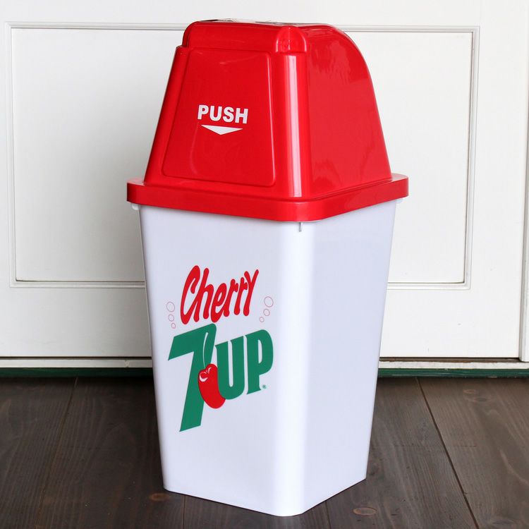 ゴミ箱 20L ダストボックス 7UP セブンアップ （レッド）高さ60×幅28.5