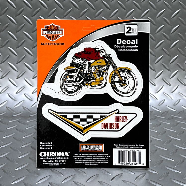 【ゆうパケット発送】ステッカー ハーレーダビッドソン デカール Vintage RACING 2P CG25121 HARLEY-DAVIDSON シール デカール カスタマイズ アメリカン雑貨